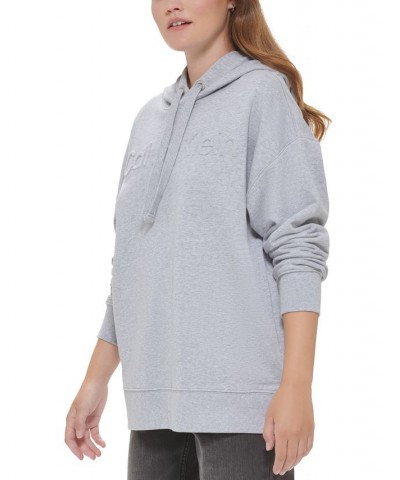 Women's Oversized Cotton Drop-Shoulder Hoodie Pearl Heather Grey $20.40 Sweatshirts