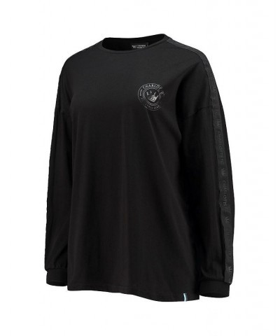 Women's Black Charlotte FC Tri-Blend Long Sleeve T-shirt Black $41.40 Tops