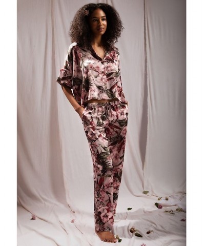 Women's Dita Satin Pajama Set Sage $25.50 Sleepwear