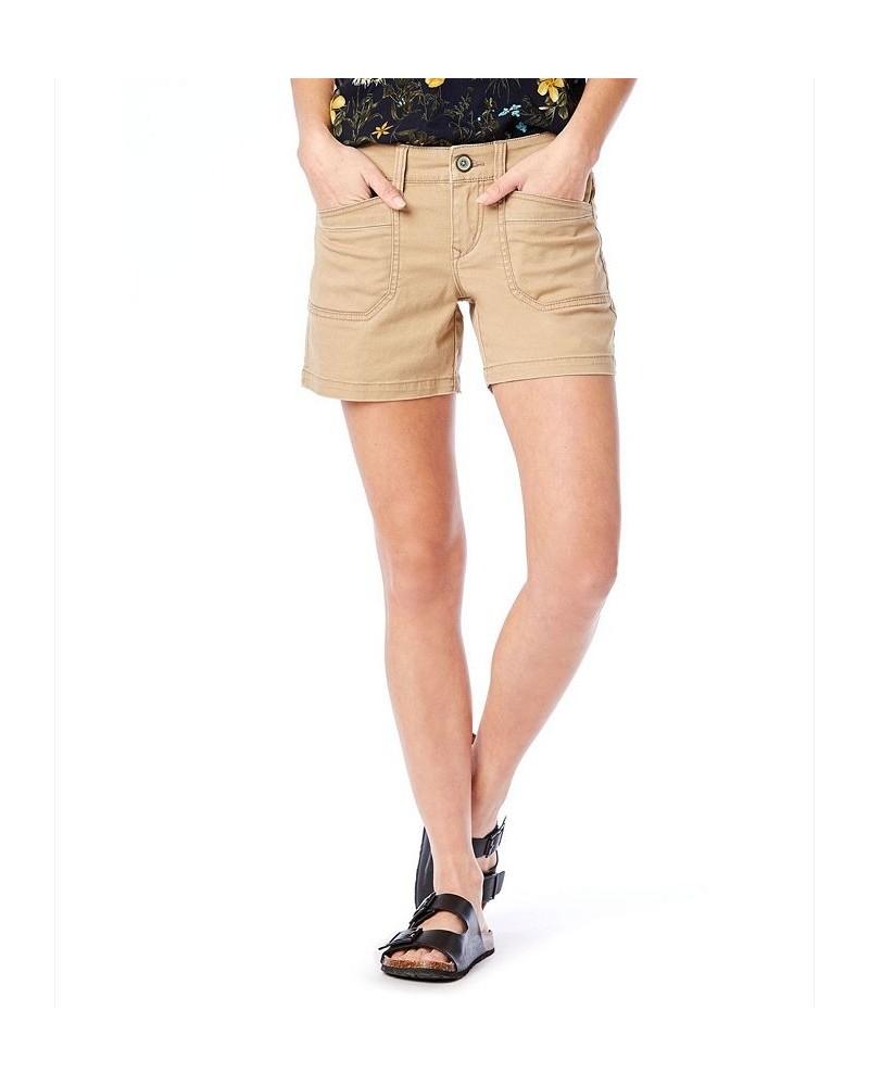 Juniors' Darcy Stretch Twill Shorts Sandy Brown $14.57 Shorts