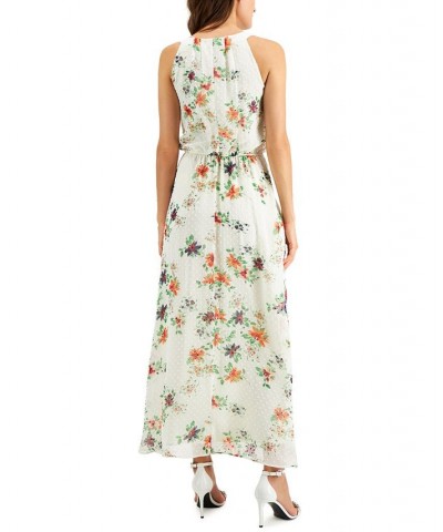 Petite Chiffon Maxi Dress Ivory/Orange $47.17 Dresses