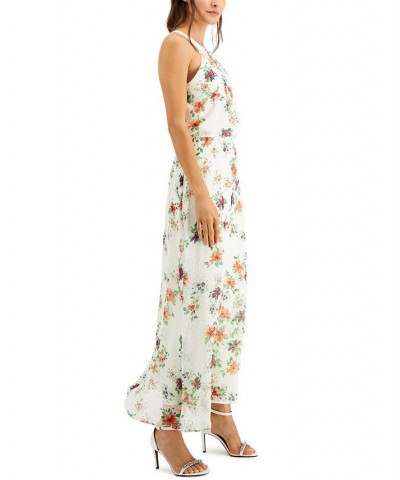 Petite Chiffon Maxi Dress Ivory/Orange $47.17 Dresses