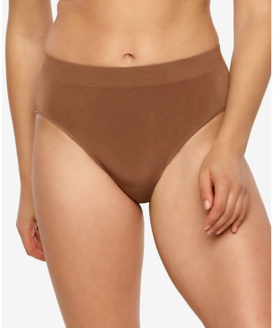 Women's Body Smooth Seamless High Leg Brief Panty Hazelnut $10.51 Panty