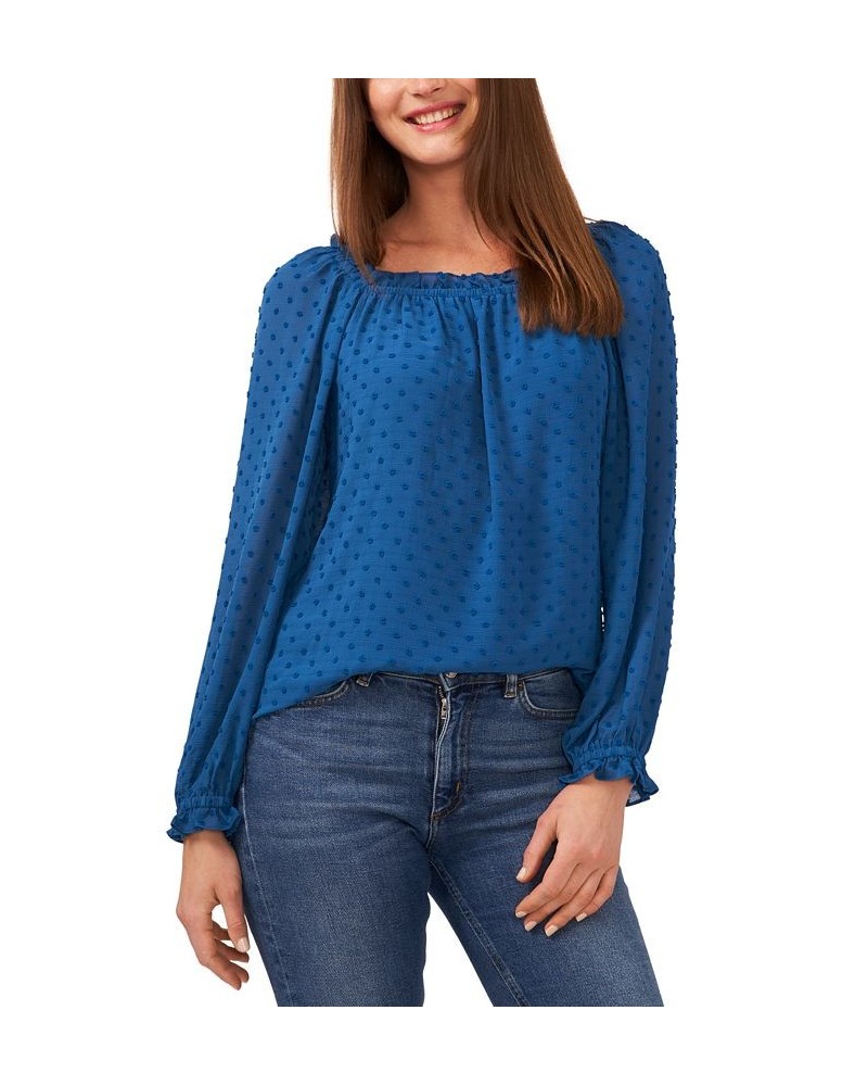 Clip-Dot Top Sapphire Sky $26.98 Tops