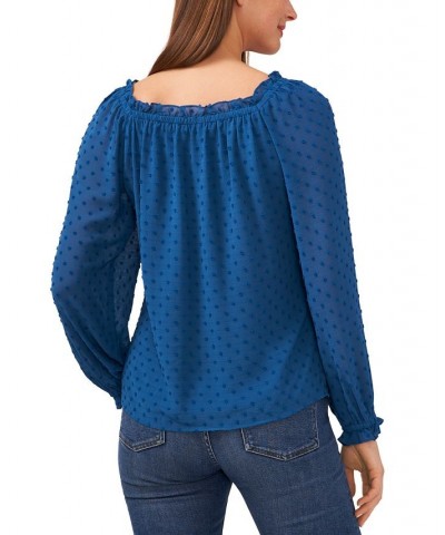 Clip-Dot Top Sapphire Sky $26.98 Tops