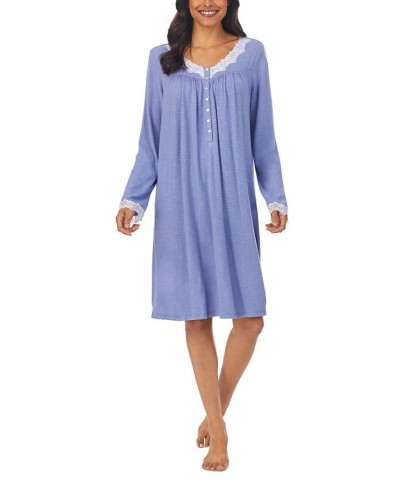 Lace-Trim Knit Nightgown Blberry $34.56 Sleepwear