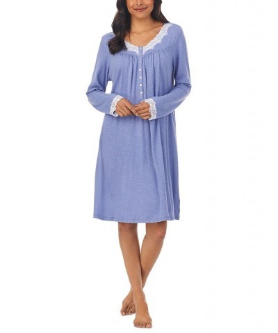 Lace-Trim Knit Nightgown Blberry $34.56 Sleepwear