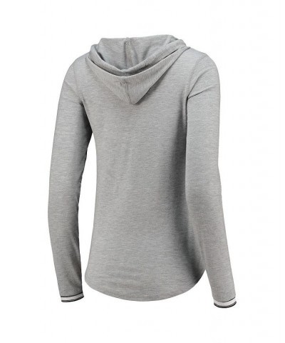 Women's Heathered Gray New Orleans Saints Warm-Up Tri-Blend Hoodie Long Sleeve V-Neck T-shirt Heathered Gray $37.79 Tops