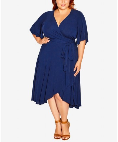 Trendy Plus Size Eden Dress Navy $42.57 Dresses