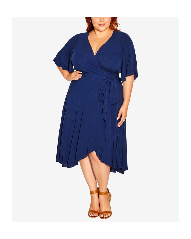 Trendy Plus Size Eden Dress Navy $42.57 Dresses