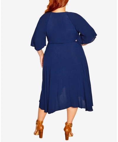 Trendy Plus Size Eden Dress Navy $42.57 Dresses