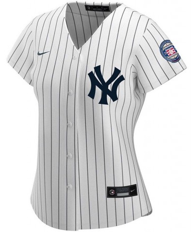 Women's Derek Jeter White and Navy New York Yankees 2020 Hall of Fame Induction Home Replica Player Name Jersey White, Navy $...