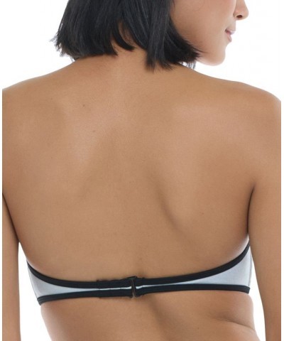 Juniors' The 91 Tainted-Love Retro Bandeau Silver $38.40 Swimsuits