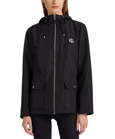 Women's Packable Full-Zip Anorak Windbreaker Black $46.02 Coats