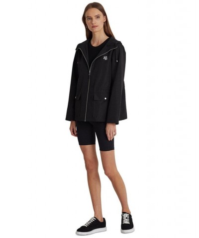 Women's Packable Full-Zip Anorak Windbreaker Black $46.02 Coats