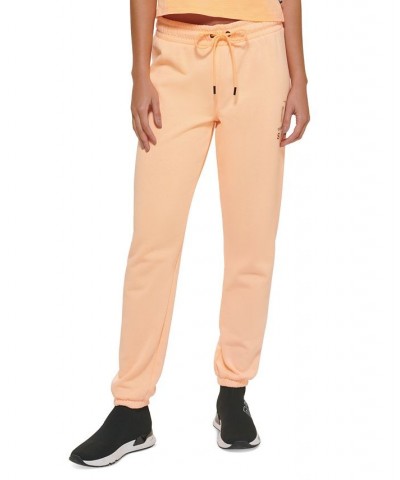 Women's Cotton Dropout Shadow Logo Sweatpants Orange $23.85 Pants