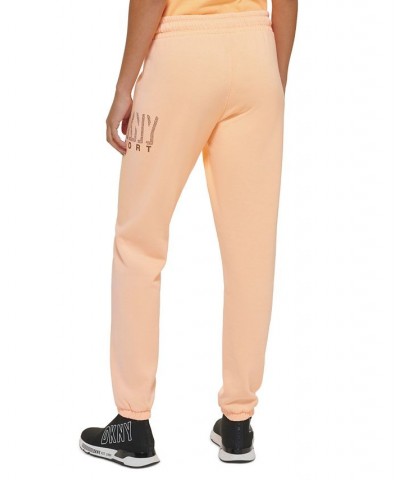 Women's Cotton Dropout Shadow Logo Sweatpants Orange $23.85 Pants