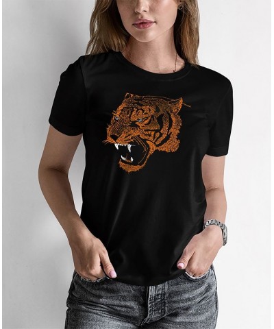 Women's Word Art Beast Mode T-Shirt Black $18.54 Tops