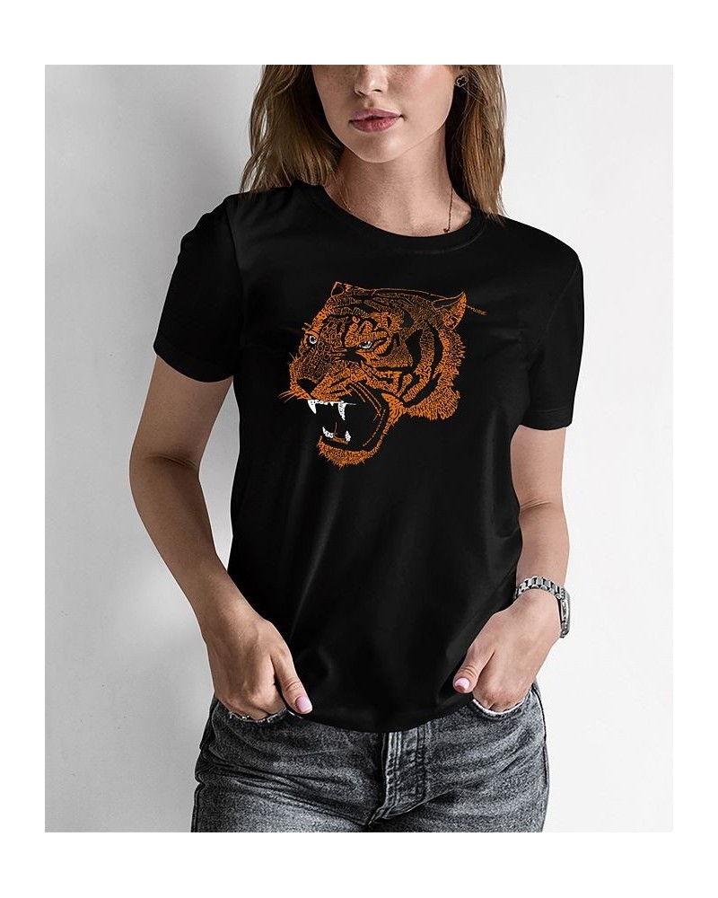 Women's Word Art Beast Mode T-Shirt Black $18.54 Tops