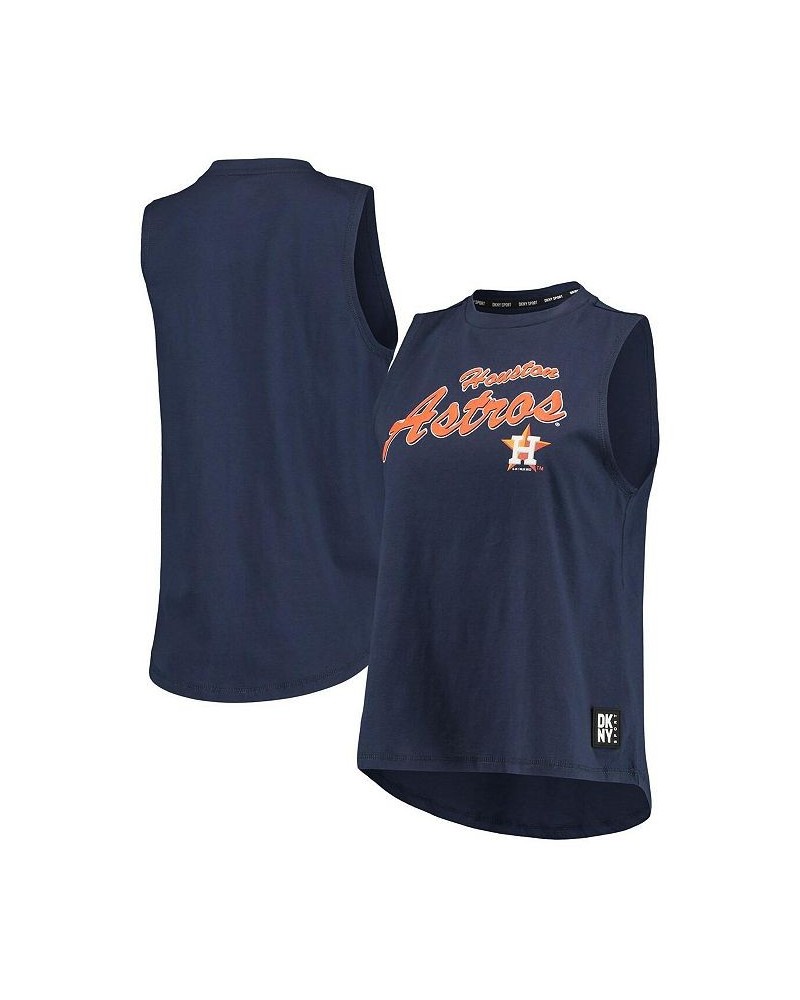 Women's Navy Houston Astros Marcie Tank Top Navy $30.24 Tops