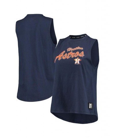 Women's Navy Houston Astros Marcie Tank Top Navy $30.24 Tops