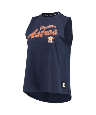 Women's Navy Houston Astros Marcie Tank Top Navy $30.24 Tops