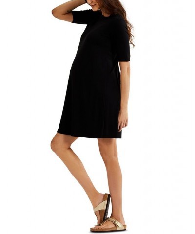 A-Line Maternity Dress Black $26.00 Dresses