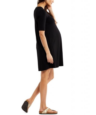 A-Line Maternity Dress Black $26.00 Dresses