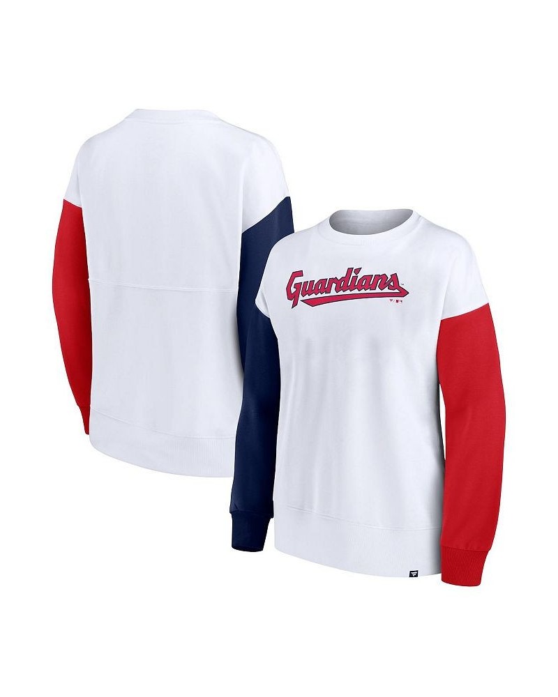 Women's Branded White Cleveland Guardians Series Pullover Sweatshirt White $26.00 Sweatshirts