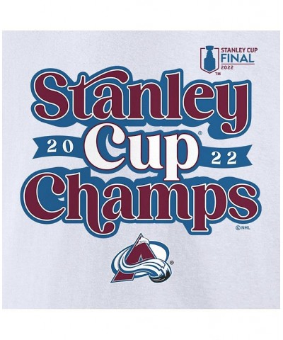 Women's Branded White Colorado Avalanche 2022 Stanley Cup Champions Saucer Pass V-Neck T-shirt White $23.39 Tops