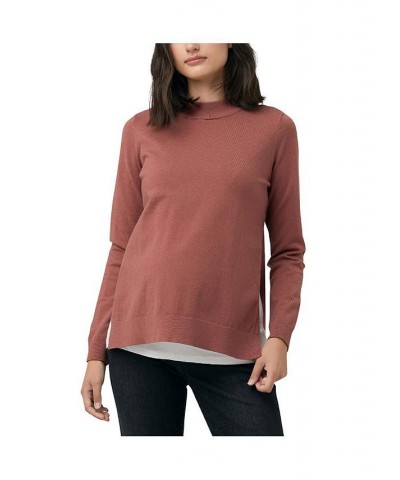 Women's Morgan Side Split Nursing Knit Blush Blush $24.19 Sweaters