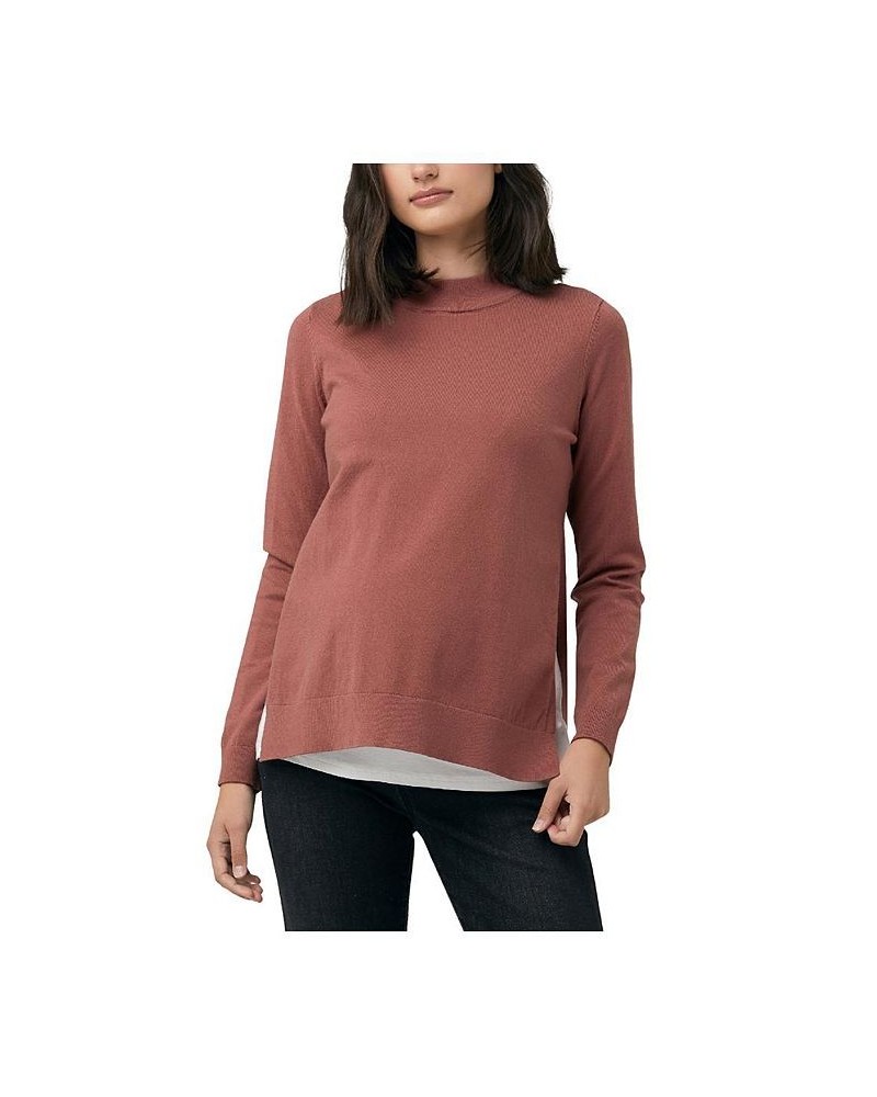 Women's Morgan Side Split Nursing Knit Blush Blush $24.19 Sweaters