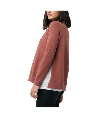 Women's Morgan Side Split Nursing Knit Blush Blush $24.19 Sweaters