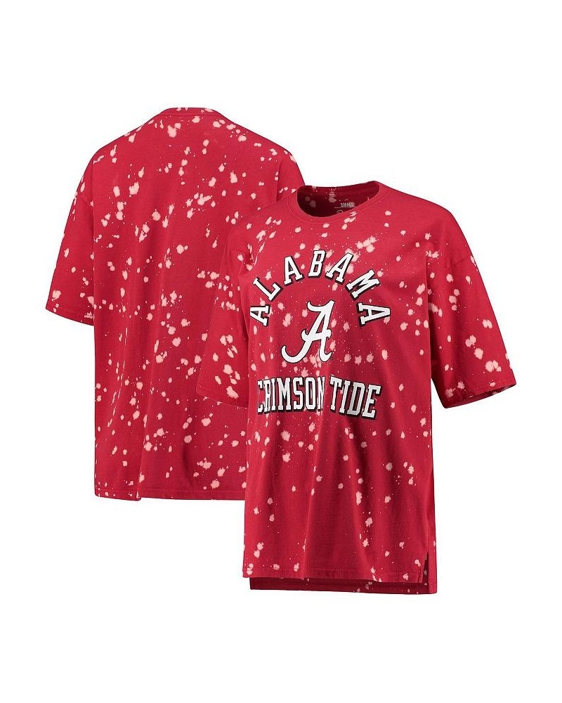 Women's Crimson Alabama Crimson Tide Bishop Bleach Wash T-shirt Crimson $22.94 Tops