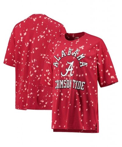 Women's Crimson Alabama Crimson Tide Bishop Bleach Wash T-shirt Crimson $22.94 Tops