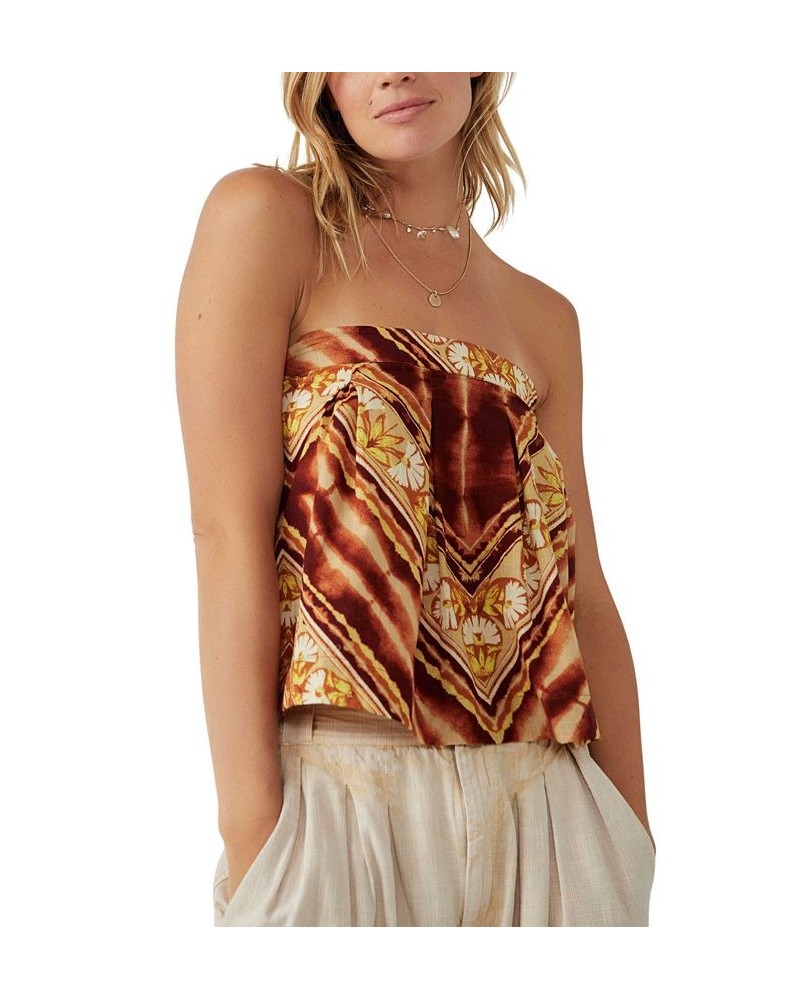 Women's Kendra Cotton Printed Strapless Top Sierra Combo $42.24 Tops