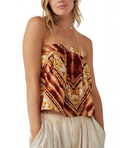 Women's Kendra Cotton Printed Strapless Top Sierra Combo $42.24 Tops