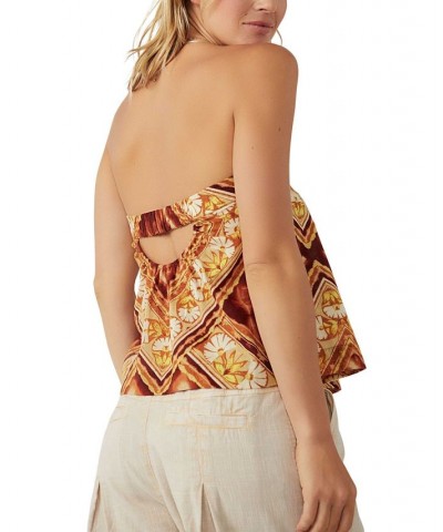 Women's Kendra Cotton Printed Strapless Top Sierra Combo $42.24 Tops