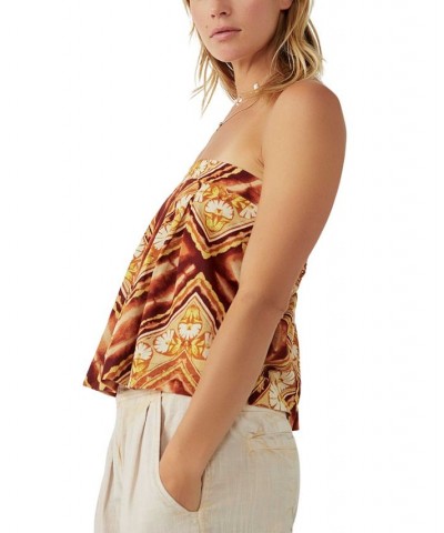 Women's Kendra Cotton Printed Strapless Top Sierra Combo $42.24 Tops