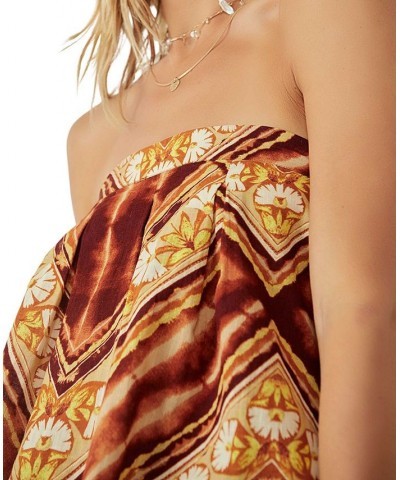 Women's Kendra Cotton Printed Strapless Top Sierra Combo $42.24 Tops