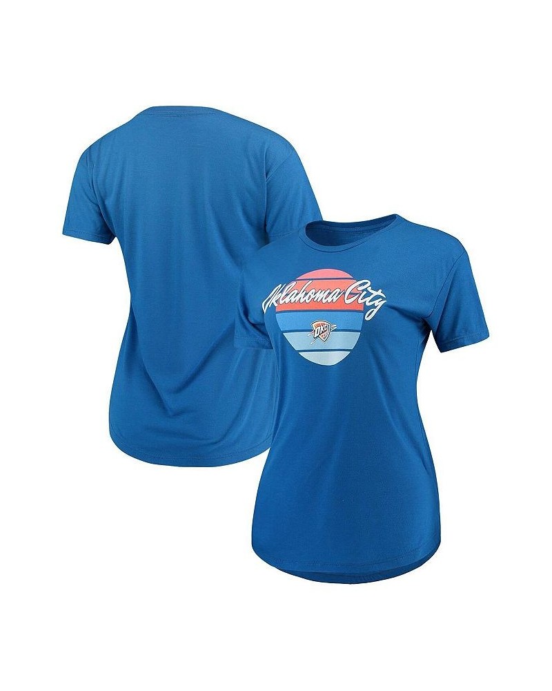 Women's Blue Oklahoma City Thunder Phoebe Super Soft Tri-Blend T-shirt Blue $19.35 Tops