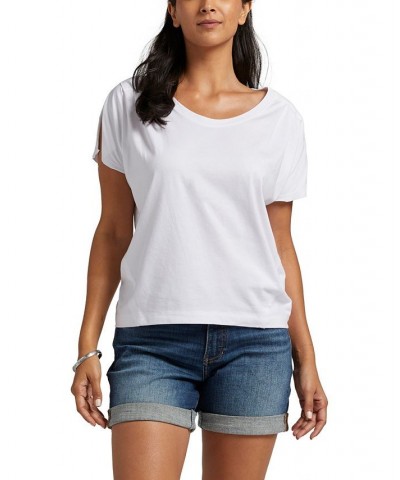 Women's Flutter Sleeved T-shirt White $22.36 Tops