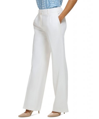 Petite Pleated Wide-Leg Pants Cream $23.60 Pants