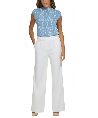 Petite Pleated Wide-Leg Pants Cream $23.60 Pants