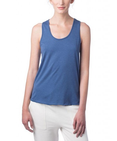 Women's Modal Tri-Blend Racer Tank Top Blue $22.88 Tops