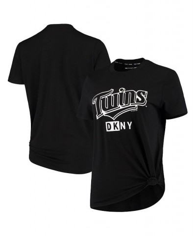 Women's Black Minnesota Twins The Abbigail T-shirt Black $22.55 Tops