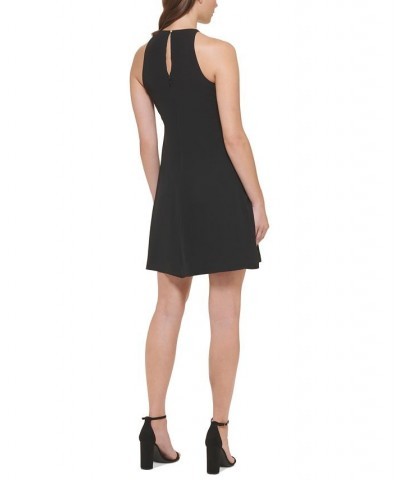 Halter-Neck Ruffle Dress Black $51.20 Dresses