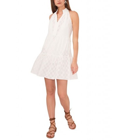 Women's Sleeveless Eyelet Cover-Up Dress New Ivory $37.26 Swimsuits