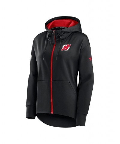 Women's Branded Black New Jersey Devils Authentic Pro Rink Full-zip Hoodie Black $47.29 Sweatshirts