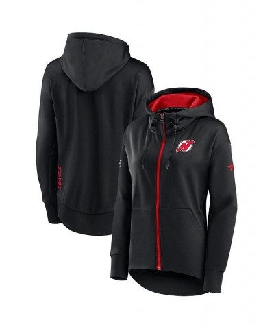 Women's Branded Black New Jersey Devils Authentic Pro Rink Full-zip Hoodie Black $47.29 Sweatshirts